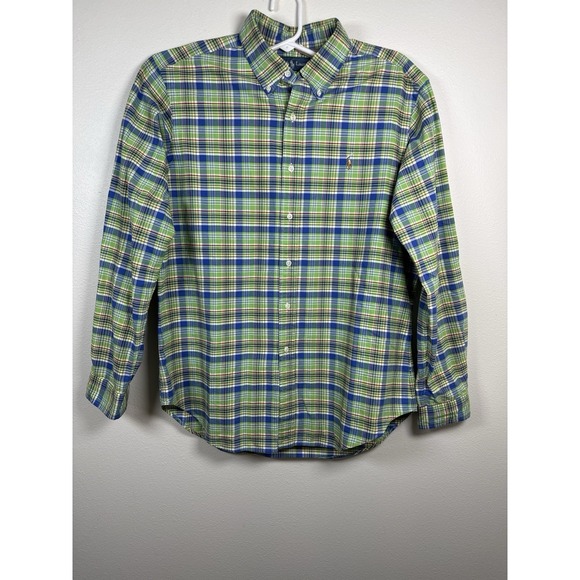 Ralph Lauren Shirt Men's L Classic Fit Button Down Plaid Long Sleeve Pony Logo - Picture 2 of 6